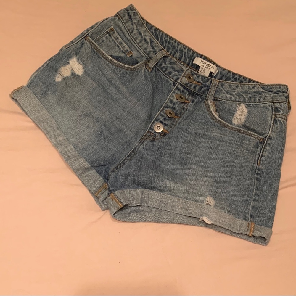 F21 High-waiter Denim Shorts